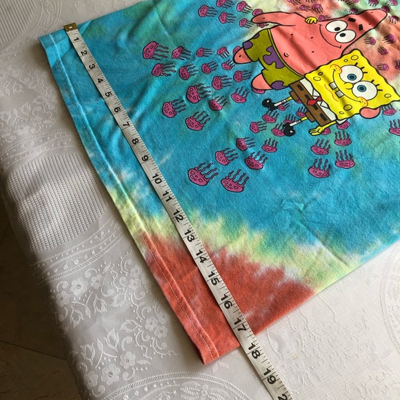 Nickelodeon Spongebob Square Pants Vintage Tie-Dye T-Shirt Women’s Size XS Tee - Picture 11 of 16